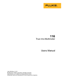 Thumbnail of document Manual - 116 HVAC Multimeter with Temperature and Microamps